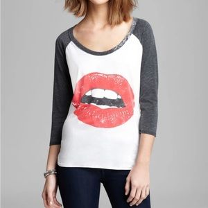 🛑 SALE 🛑 Chaser ~Red Lips burnout t-shirt ~Large